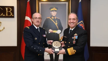 Fransa Deniz Kuvvetleri Komutanı Oramiral Vaujour, Türk Deniz Kuvvetleri Karargâhı’nı Ziyaret Etti