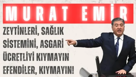 CHP’li Dr. Murat Emir: ‘Zeytinleri, sağlık sistemini, asgari ücretliyi kıymayın efendiler, kıymayın!’