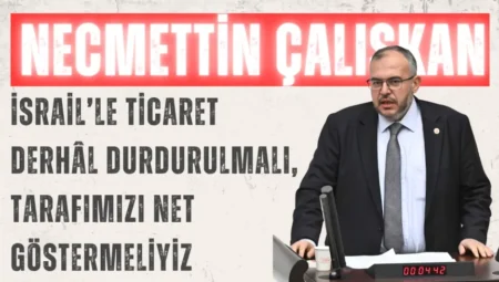 Saadet Partili Necmettin Çalışkan: ‘İsrail’le ticaret derhâl durdurulmalı, tarafımızı net göstermeliyiz’