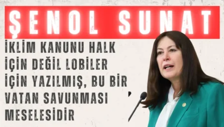 İYİ Parti’li Şenol Sunat: “İklim Kanunu halk için değil lobiler için yazılmış, bu bir vatan savunması meselesidir”