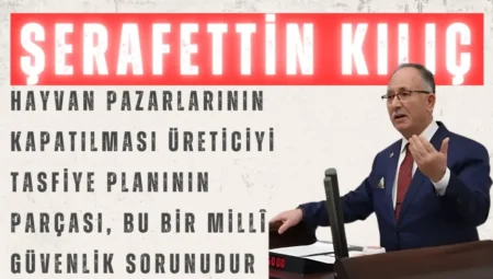 Saadet Partili Şerafettin Kılıç: “Hayvan pazarlarının kapatılması üreticiyi tasfiye planının parçası, bu bir millî güvenlik sorunudur”