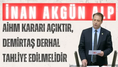 CHP’li İnan Akgün Alp: “AİHM kararı açıktır, Demirtaş derhal tahliye edilmelidir”