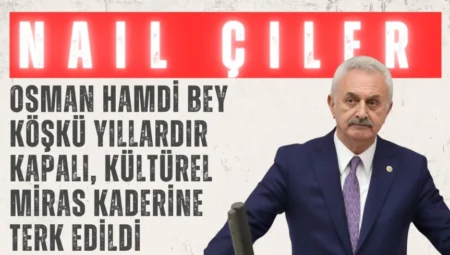 CHP’li Nail Çiler: “Osman Hamdi Bey Köşkü yıllardır kapalı, kültürel miras kaderine terk edildi”
