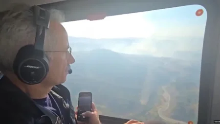 Abdulkadir Uraloğlu Bursa’daki yangın sahasını havadan inceledi, ekiplerin müdahalesi sürüyor