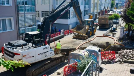 Giresun’da 22 Milyon Euroluk Atık Su Arıtma Tesisi Projesi Kapsamında Fatih Caddesi’ne Yeni Kanalizasyon Terfi Merkezi Kuruluyor