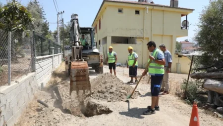 Fethiye Eldirek’te yaz su kesintilerine çözüm için sondaj kuyusu ve yeni terfi hattı çalışmaları başladı