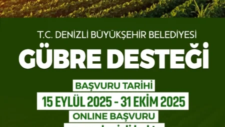 Denizli Büyükşehir Belediyesi çiftçilere gübre desteği başvurularını başlattı